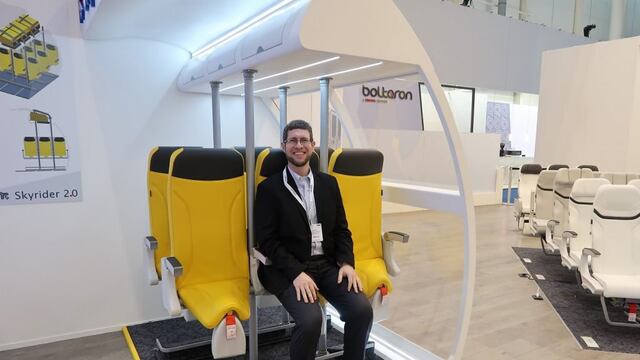 Asientos de avión verticales