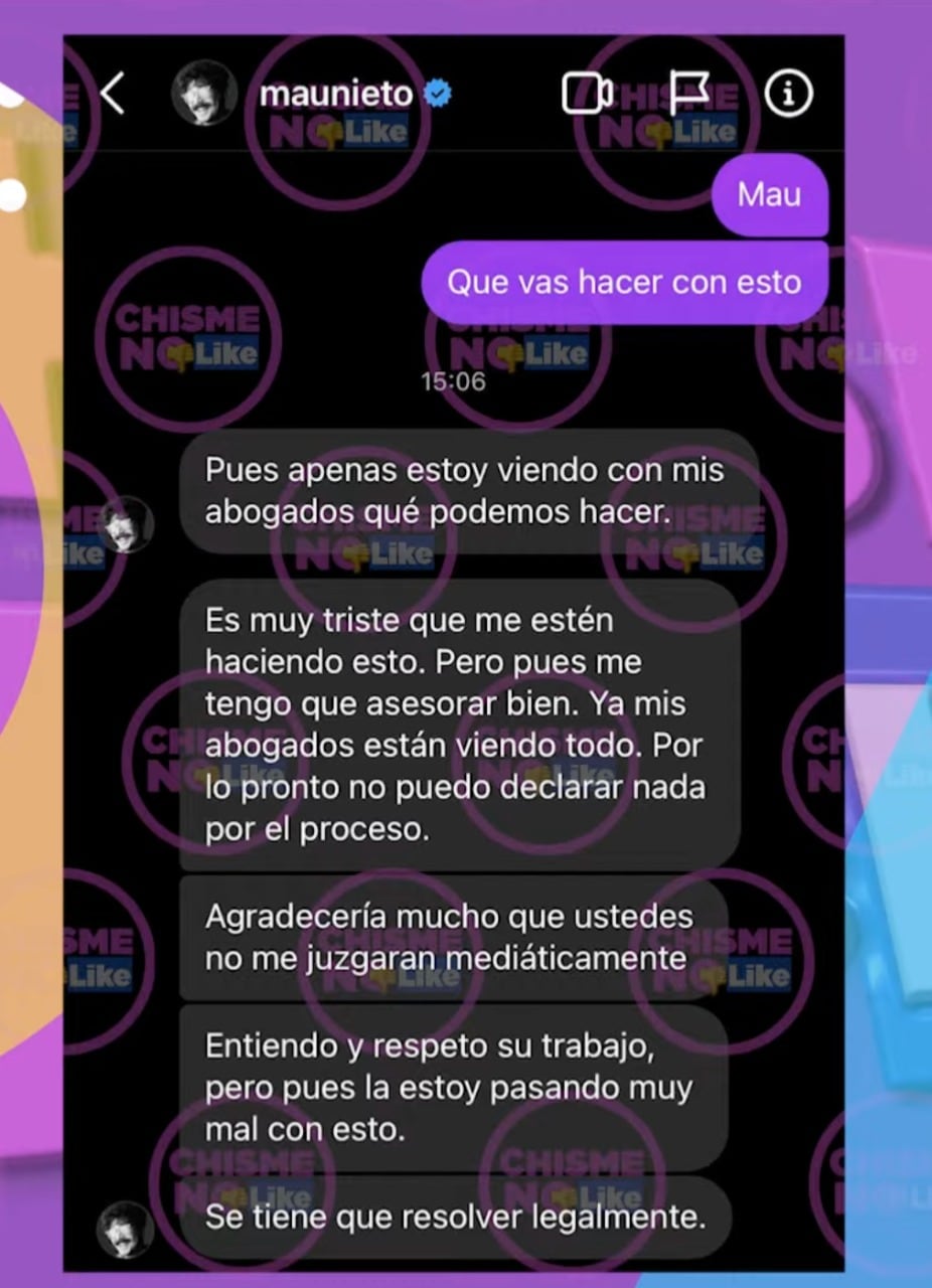 Mau Nieto pide no ser juzgado mediáticamente