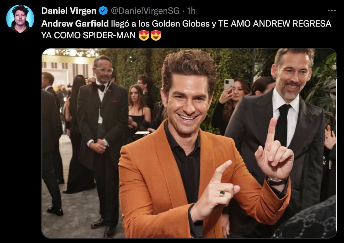 Andrew Garfield en los Globos de Oro 2023