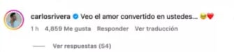 Carlos Rivera reacciona a la primera foto de León con un tierno mensaje