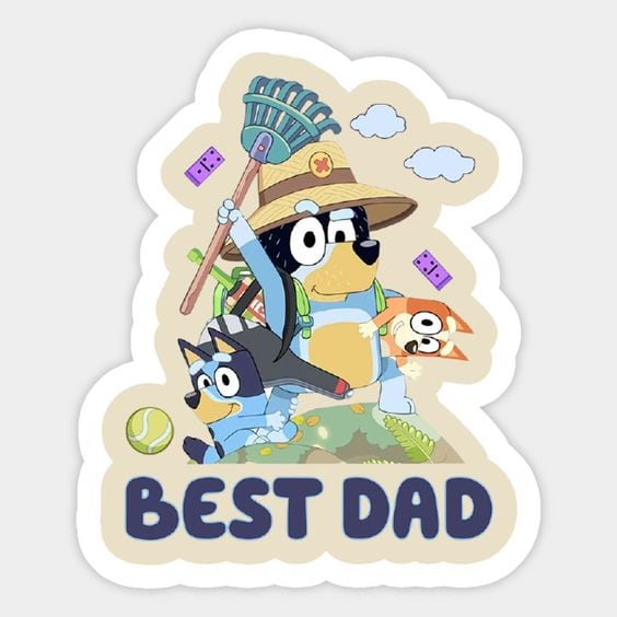 Tarjetas de Bandit de Bluey para el Día del Padre