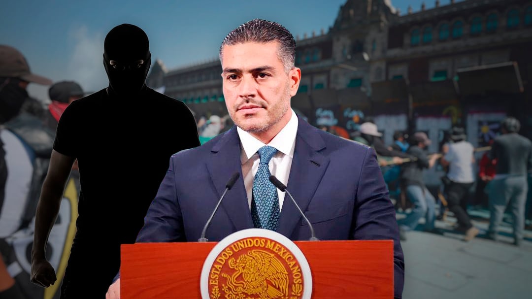 Bloque negro fue “más agresivo” en la marcha de Generación Z, según Harfuch