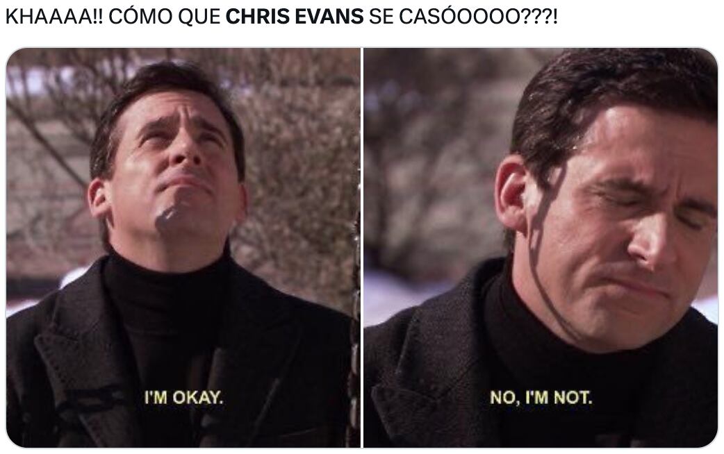 Memes de la supuesta boda secreta de Chris Evans y Alba Baptista