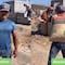 VIDEO: Albañil carga un costal de cemento sólo con los dientes y así lo presume en TikTok