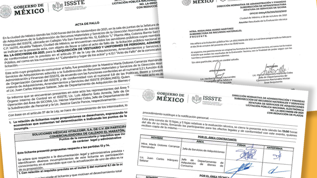 Documentos licitación ISSSTE