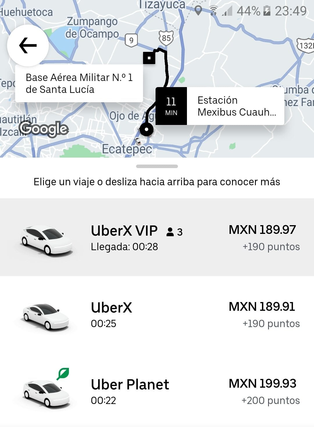 Uber a Santa Lucia