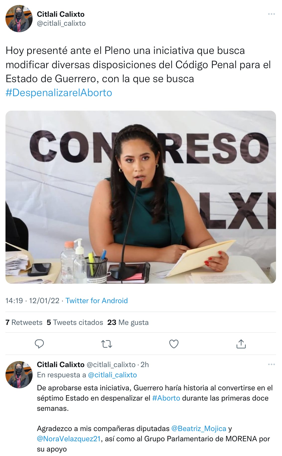 Diputada de Morena presenta iniciativa