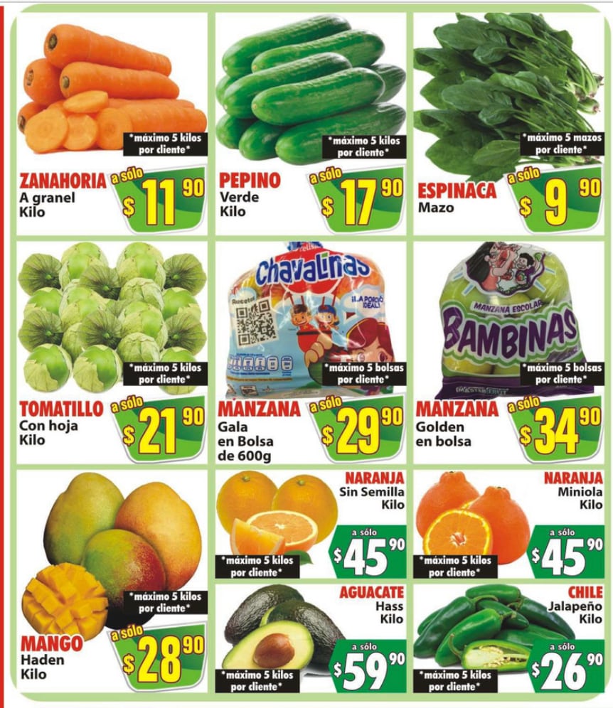 Ofertas en Frutas y Verduras de Casa Ley