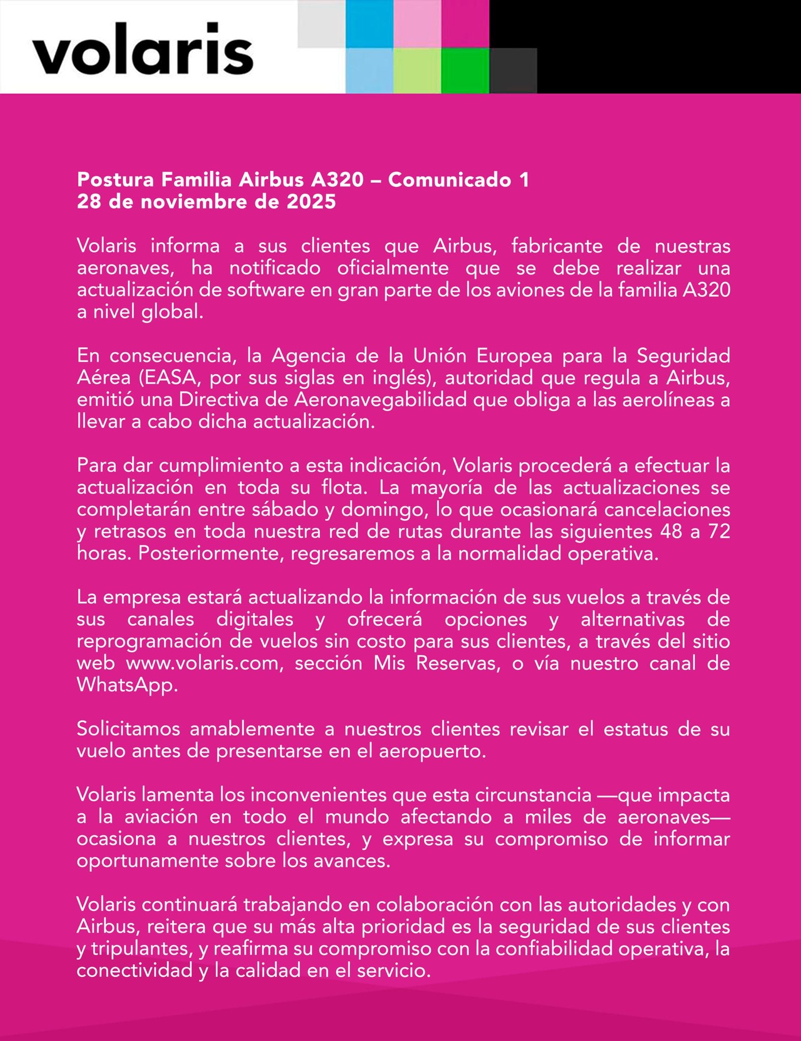 Comunicado Volaris