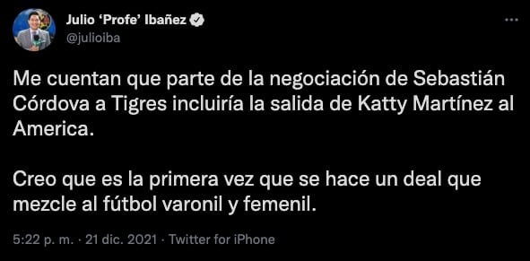Katty Martínez llegaría al América como parte de la operación de Sebastián Córdova