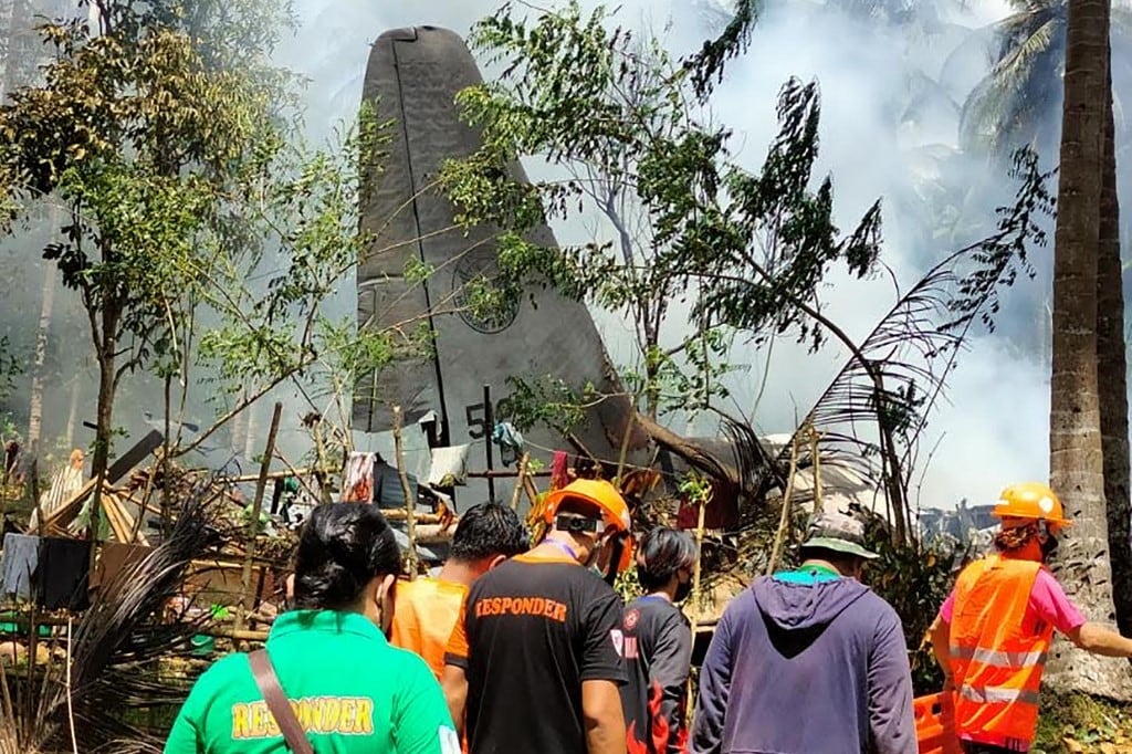 Avión militar accidentado en Filipinas
