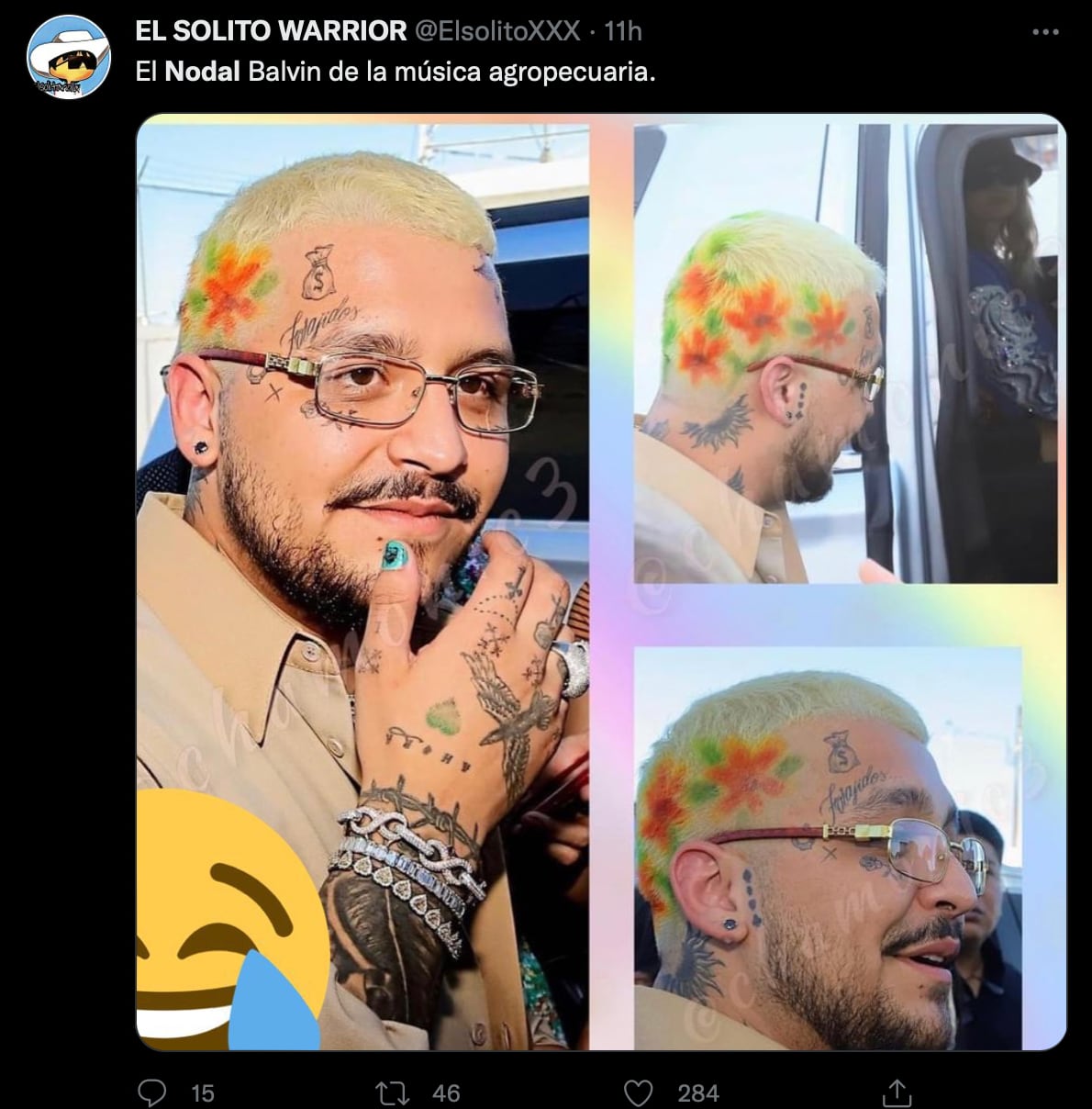 ¿J Balvin? Se burlan de Christian Nodal por su nuevo look