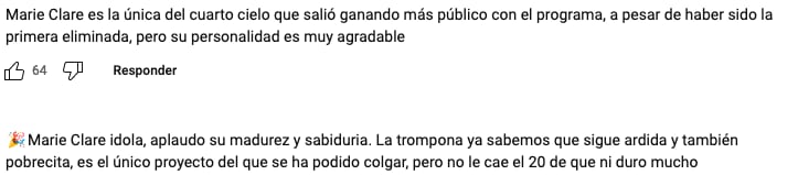 Usuarios apoyan a Marie Claire Harp en su discusión con Ferka.