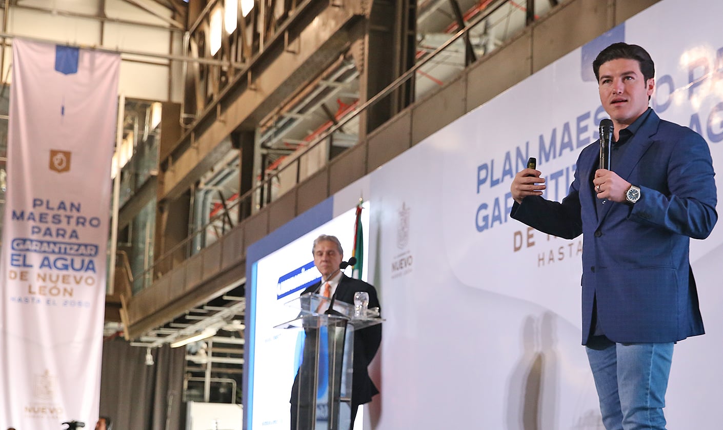 Samuel García presenta plan maestro del agua a empresarios y sociedad civil