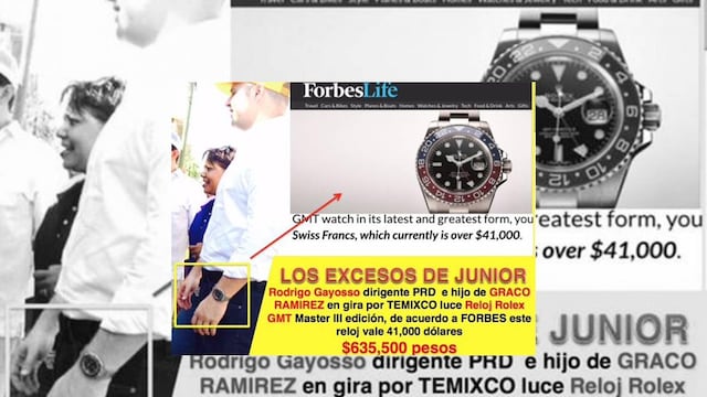#ElJuniordeMorelos: Líder del PRD presume Rolex de más de 635 mil pesos