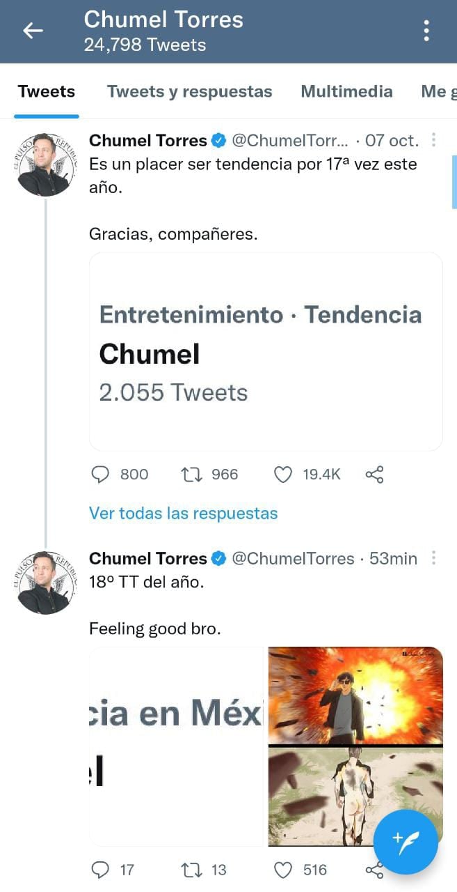 Chumel Torres en Leyendas Legendarias/Twitter