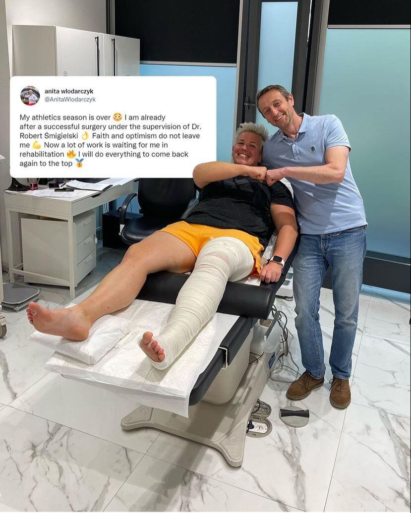 Anita Wlodarczyk tuvo que ser intervenida luego de sufrir una lesión por detener a un laddrón.