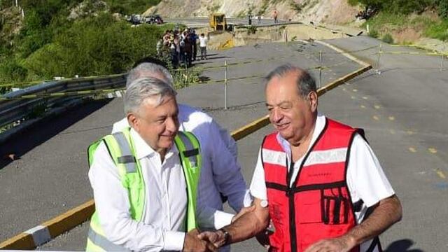 El presidente López Obrador y el ingeniero Carlos Slim