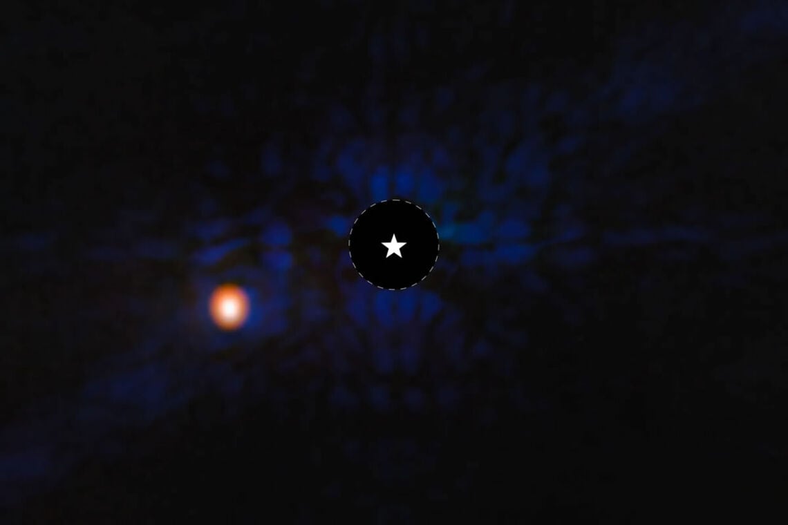 Súper Júpiter frío captado por el Telescopio James Webb