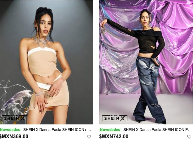 Las prendas baratas de la nueva colección de Shein x Danna Paola