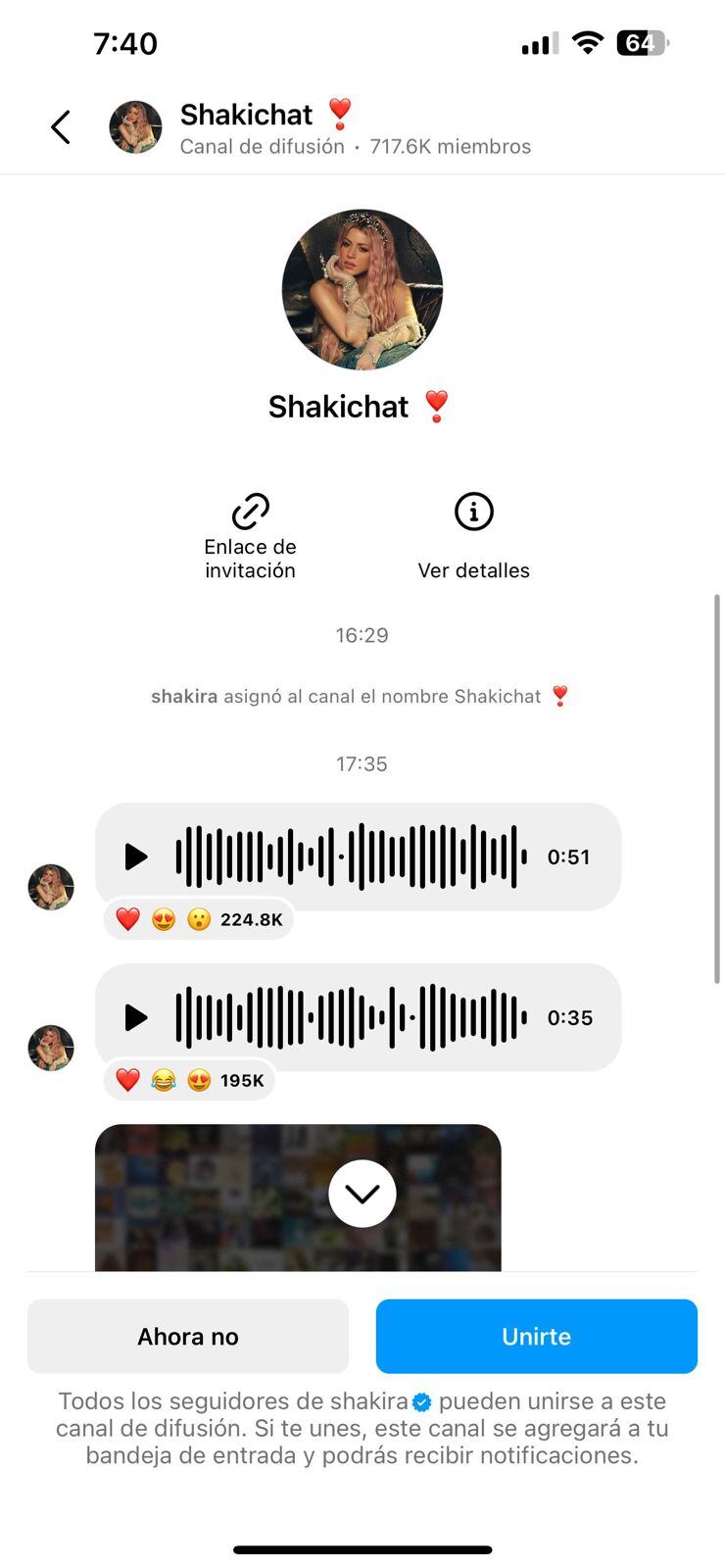 Chat con Shakira en Instagram