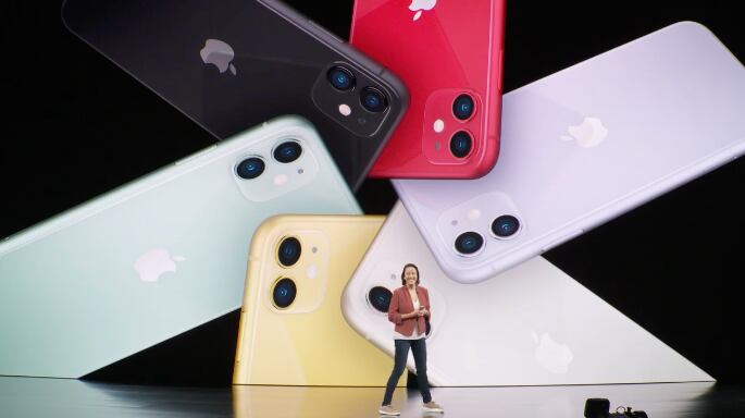 Los seis colores del iPhone 11