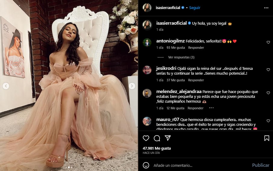 “Ya soy legal”, fue lo que dijo Isabella Sierra al cumplir 18 años