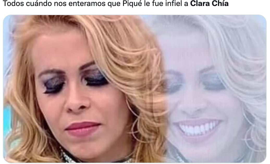 Memes se burlan de Clara Chía por supuesta infidelidad de Piqué
