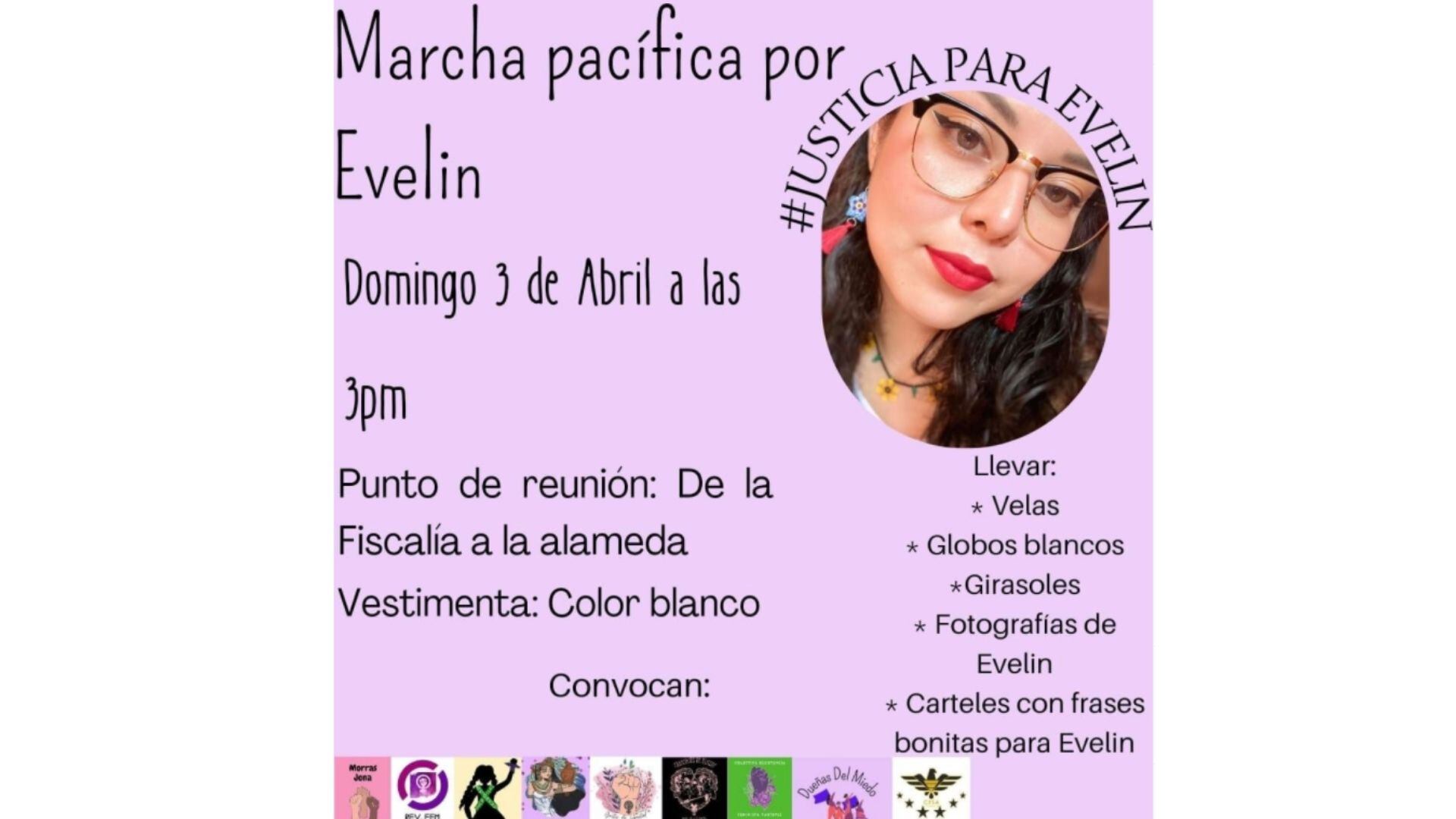 Convocatoria a marcha por Evelin Afiune