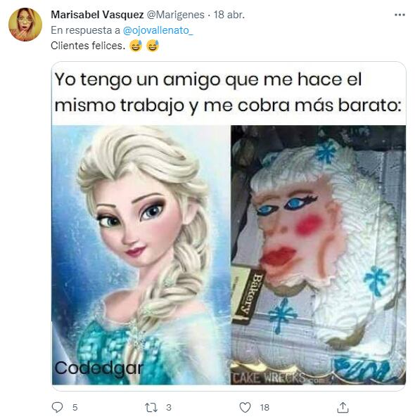 Comentarios al pastel deforme de Mickey