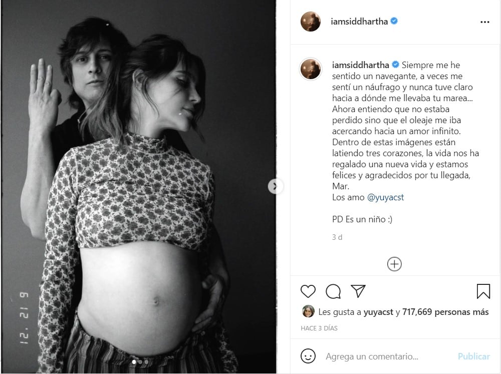 Siddhartha aclara que su hijo será niño