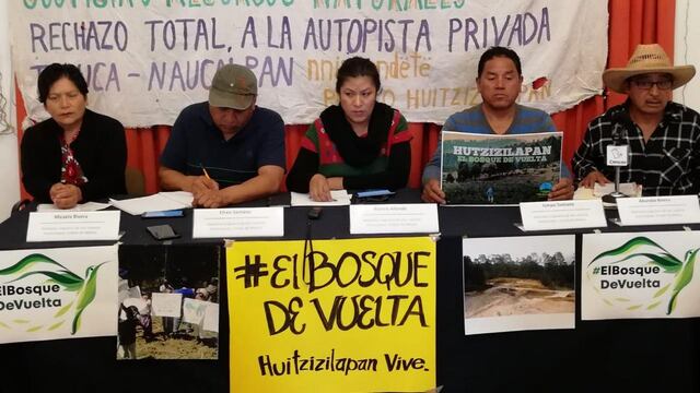 Conferencia de prensa de pueblos otomíes del Estado de México.