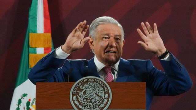 Andrés Manuel López Obrador durante la conferencia matutina desde Palacio Nacional