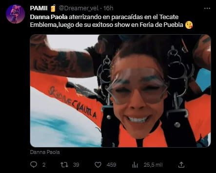 Memes de la llegada de Danna Paola al Tecate Emblema 2023