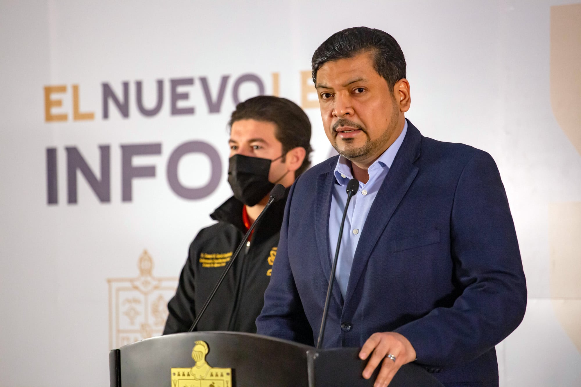 Samuel García y Vicefiscal de Nuevo León Luis Enrique Orozco