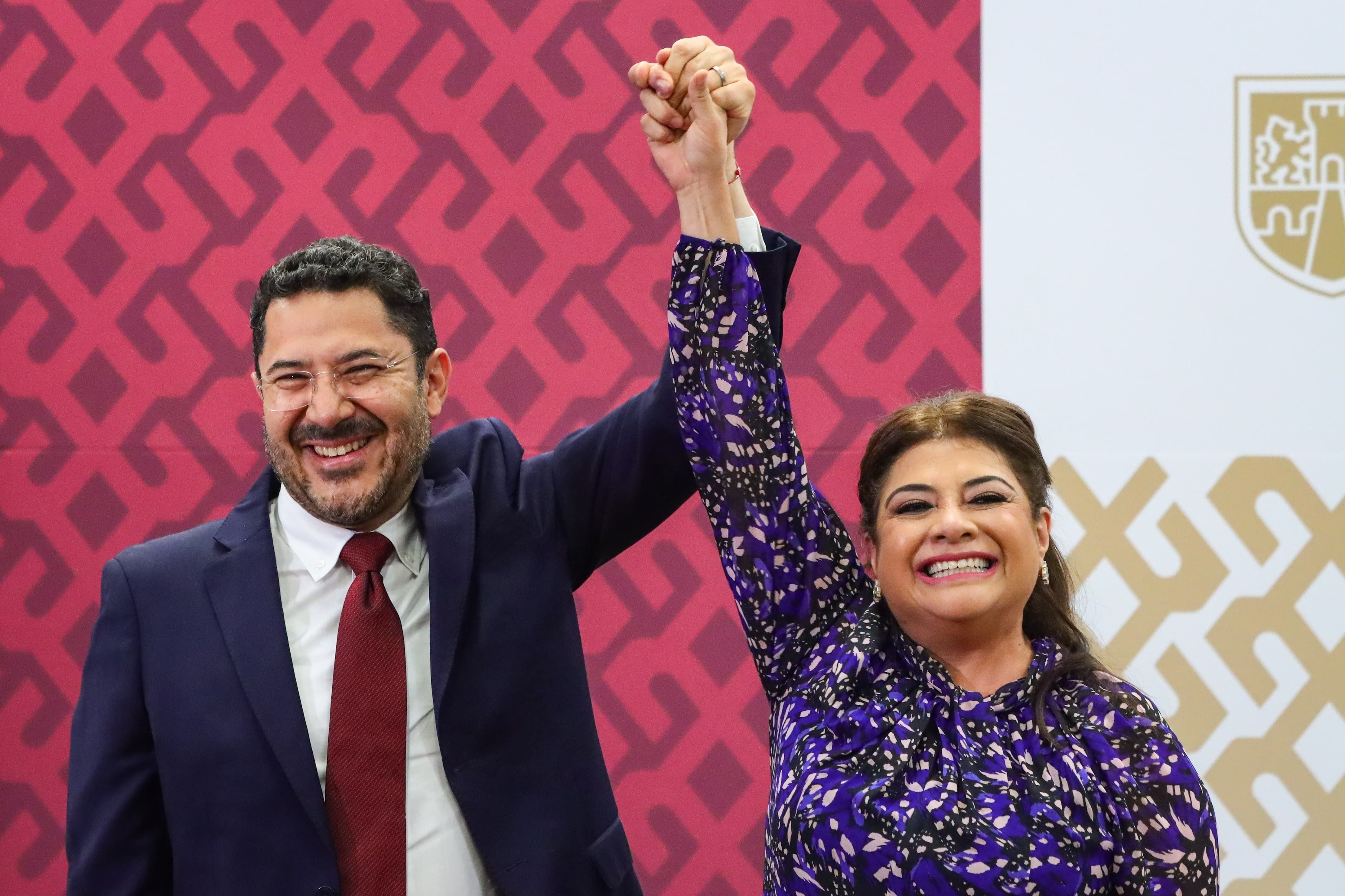 Clara Brugada y Martí Batres