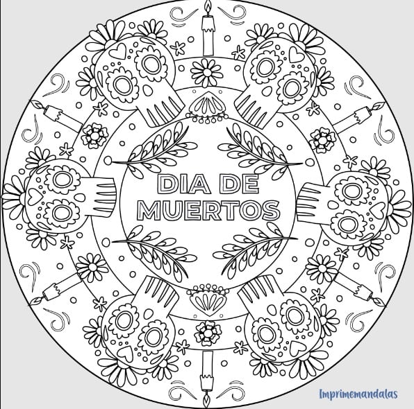 Mandalas Día de Muertos 2024