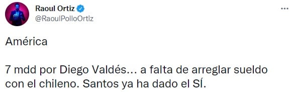 Raoul Ortiz sobre Diego Valdés