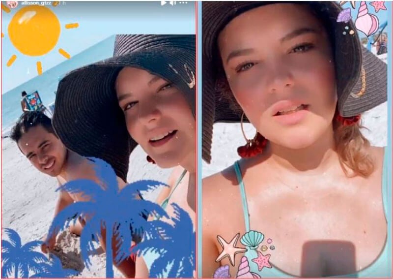 Allisson Lozz  en la playa