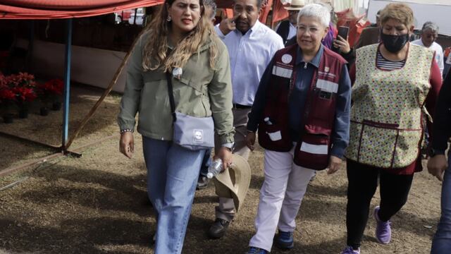 Mónica Pacheco en la Central de Abasto