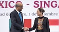 Claudia Sheinbaum agradece la visita del presidente de Singapur a Palacio Nacional