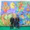 David de la Peña Marroquín inaugura mural del colombiano Gabriel Calle Arango en el gimnasio de Santiago
