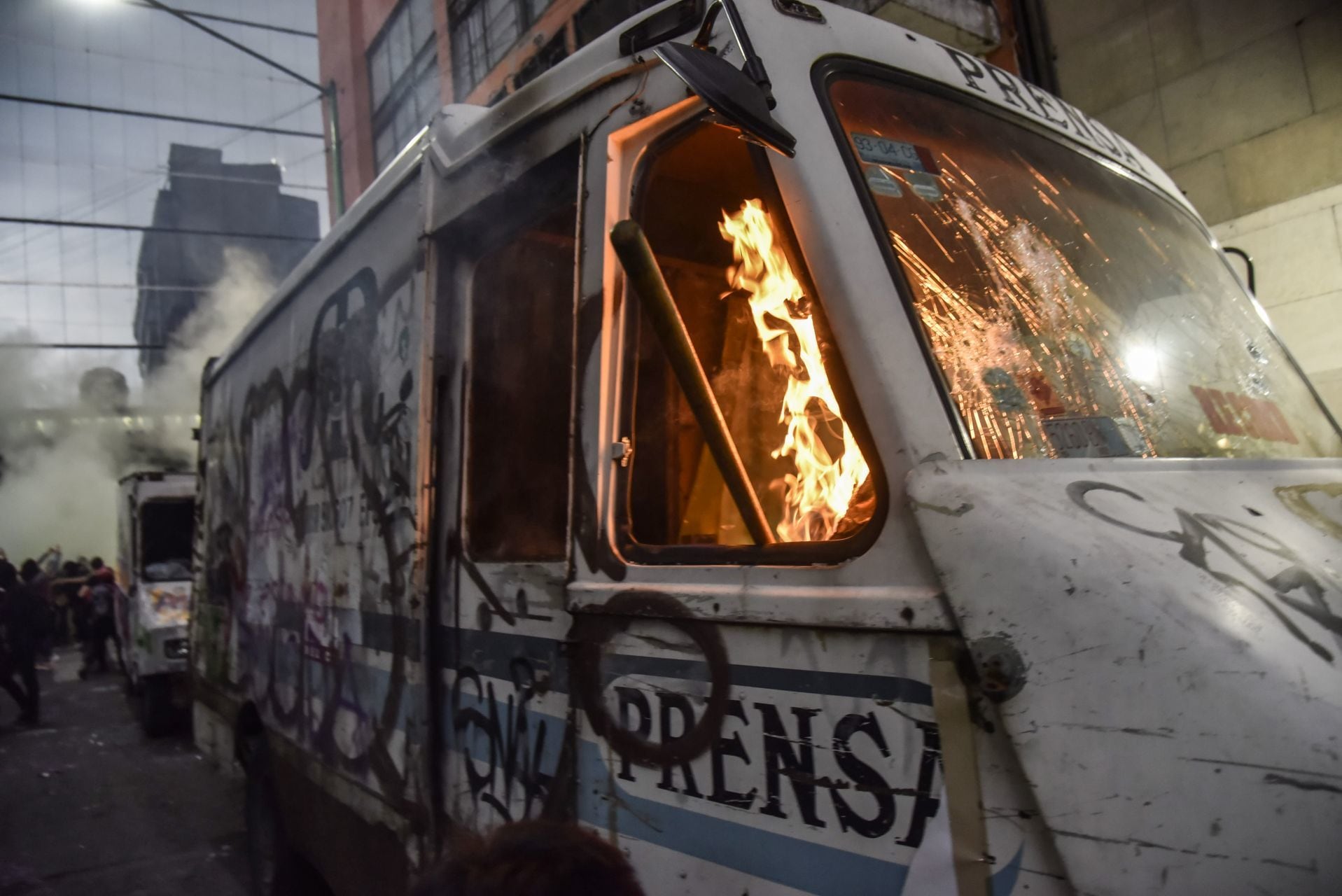 Protesta en La Prensa en 2020