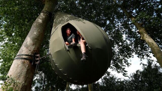 Casa de campaña colgante