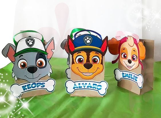 Dulceros de Rocky de Paw Patrol para el Día del Niño