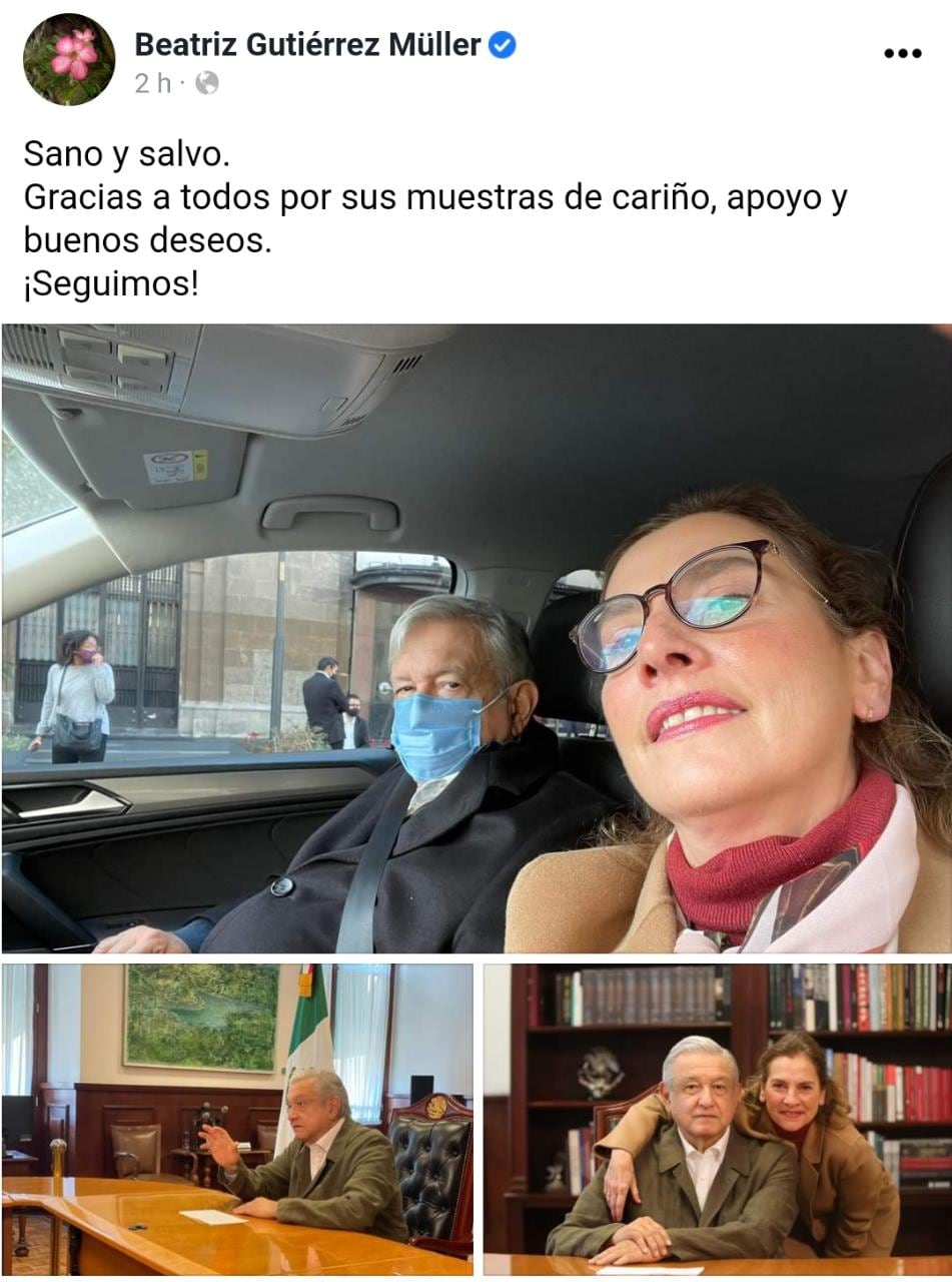 Beatriz Gutiérrez agradece apoyo hacia AMLO