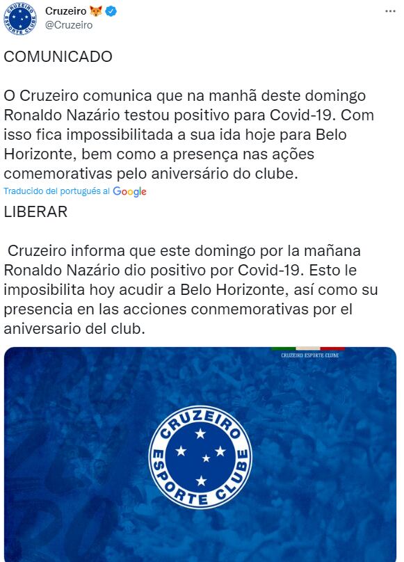 Ronaldo tiene Covid-19