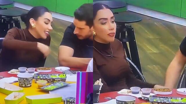 Adrián Marcelo le pasa una servilleta a Karime Pindter de manera sospechosa