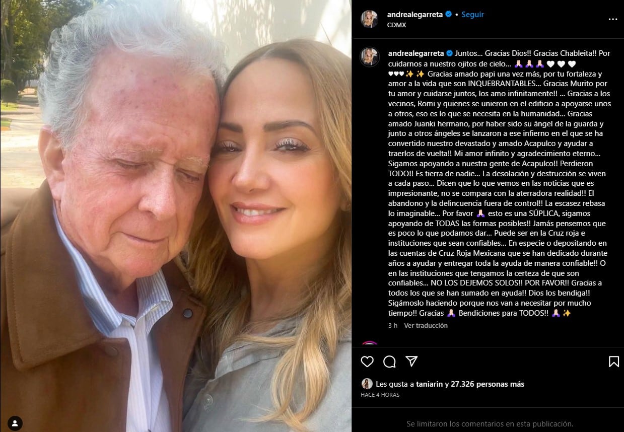 Andrea Legarreta y su papá Juan Legarreta