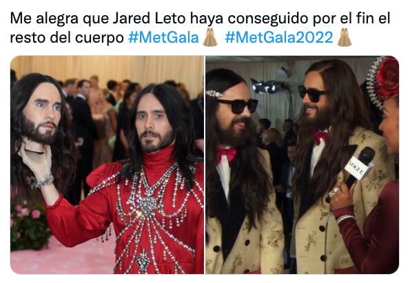 Meme de Jared Leto en MET Gala 2022